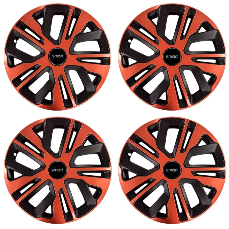 Set 4 Capace Roti 15 inch (R15), Raven Cupru-Negru Compatibil Cu Smart