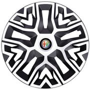 Set 4 Capace Roti 16 inchi (R16), Best Alb-Negru, Compatibile Cu Alfa Romeo