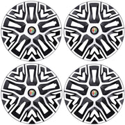Set 4 Capace Roti 16 `` Best Alb-Negru, Compatibile Cu Alfa Romeo