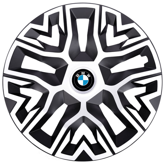Set 4 Capace Roti 16 " Best Alb-Negru, Compatibile Cu BMW