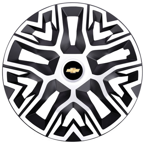 Set 4 Capace Roti 16 " Best Alb-Negru, Compatibile Cu Chevrolet