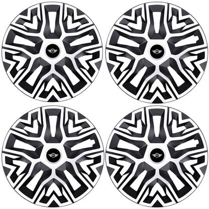 Set 4 Capace Roti 16 `` Best Alb-Negru, Compatibile Cu Mini
