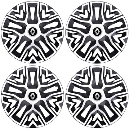 Set 4 Capace Roti 16 " Best Alb-Negru, Compatibile Cu Renault