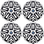 Set 4 Capace Roti 16 `` Best Alb-Negru, Compatibile Cu Volkswagen