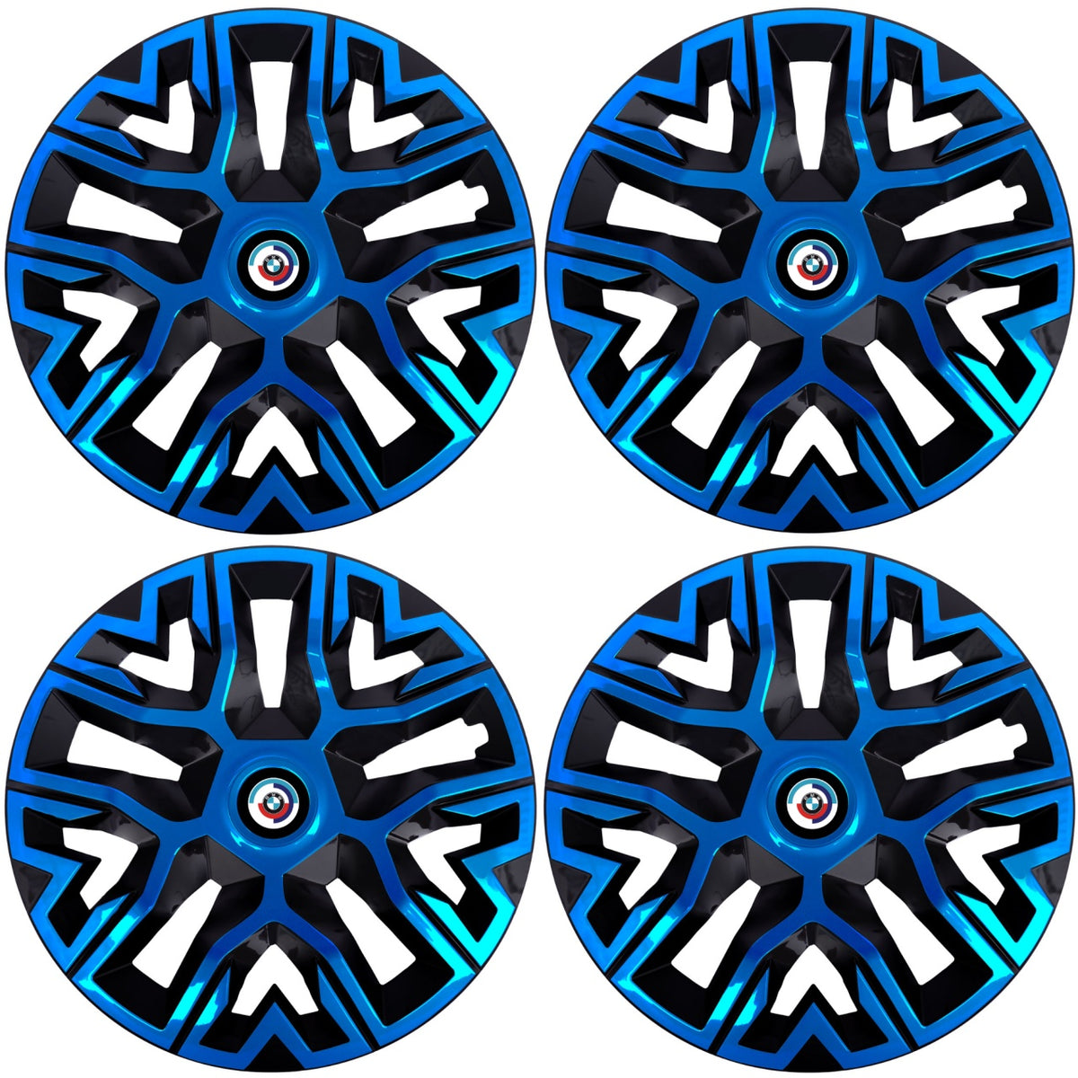 Set 4 Capace Roti 16 " Best Albastru-Negru, Compatibile Cu BMW Nou