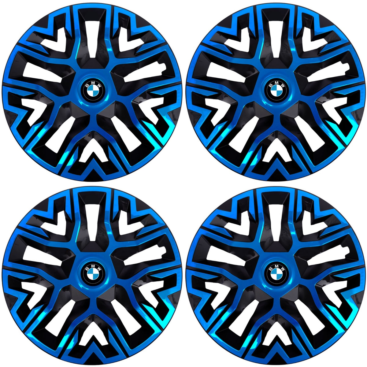 Set 4 Capace Roti 16 `` Best Albastru-Negru, Compatibile Cu BMW