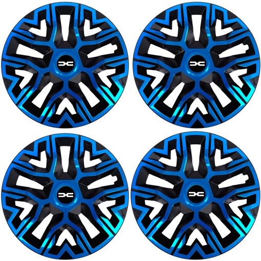 Set 4 Capace Roti 16 inchi (R16), Best Albastru-Negru, Compatibile Cu Dacia Nou