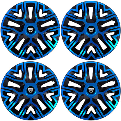 Set 4 Capace Roti 16 " Best Albastru-Negru, Compatibile Cu Dacia