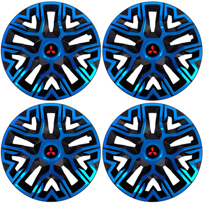 Set 4 Capace Roti 16 " Best Albastru-Negru, Compatibile Cu Mitshubisi