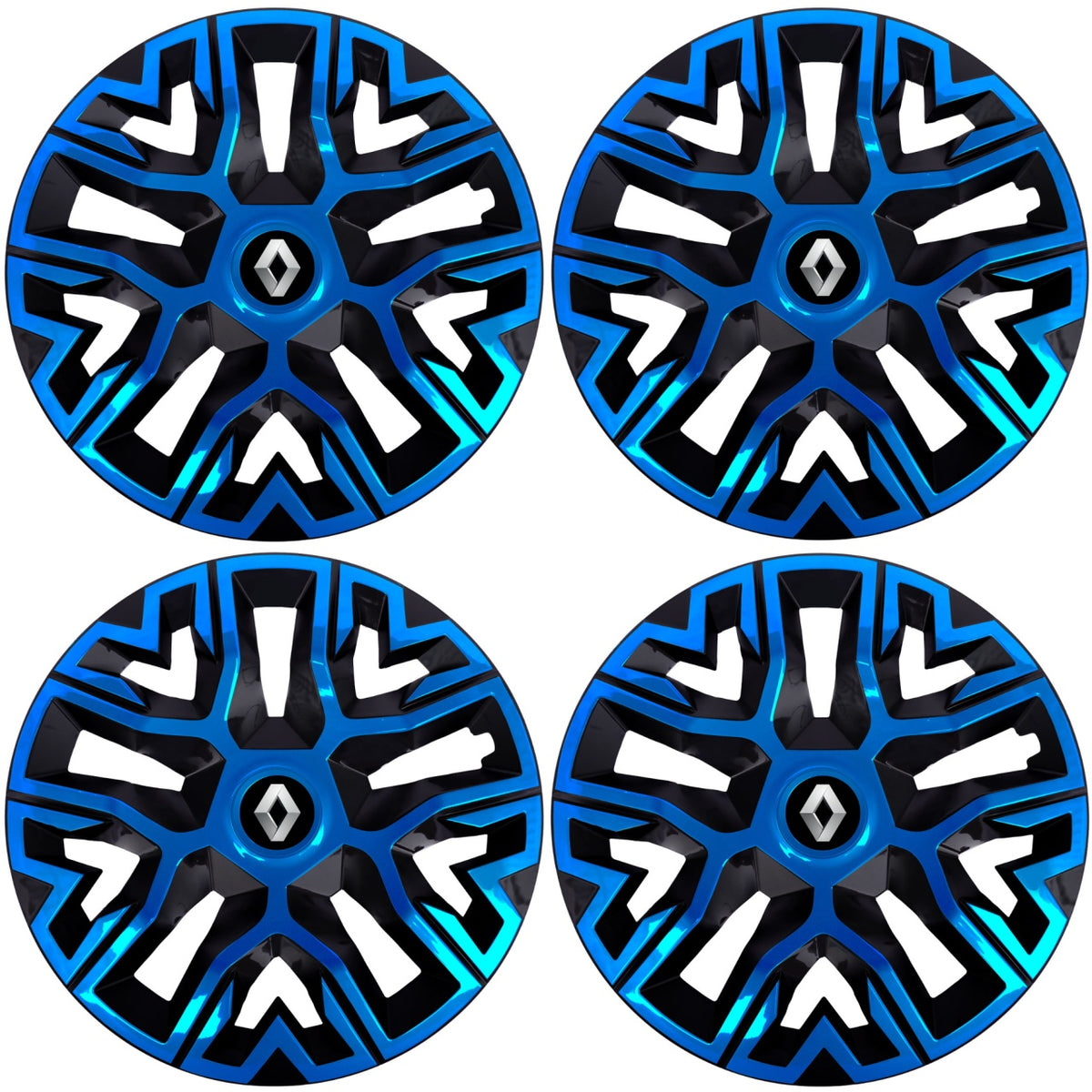 Set 4 Capace Roti 16 `` Best Albastru-Negru, Compatibile Cu Renault