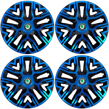 Set 4 Capace Roti 16 `` Best Albastru-Negru, Compatibile Cu Skoda
