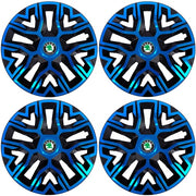 Set 4 Capace Roti 16 `` Best Albastru-Negru, Compatibile Cu Skoda