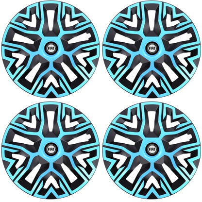 Set 4 Capace Roti 16 `` Best Azur-Negru, Compatibile Cu Fiat