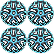 Set 4 Capace Roti 16 `` Best Azur-Negru, Compatibile Cu Fiat