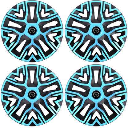 Set 4 Capace Roti 16 " Best Azur-Negru, Compatibile Cu Mazda