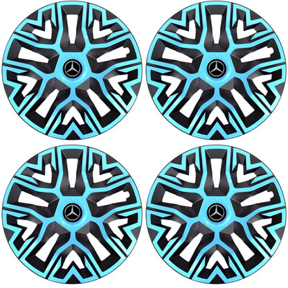 Set 4 Capace Roti 16 `` Best Azur-Negru, Compatibile Cu Mercedes-Benz
