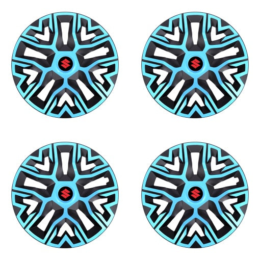 Set 4 Capace Roti 16 " Best Azur-Negru, Compatibile Cu Skoda Nou