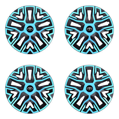 Set 4 Capace Roti 16 `` Best Azur-Negru, Compatibile Cu Toyota