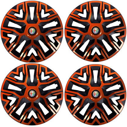 Set 4 Capace Roti 16 `` Best Cupru-Negru, Compatibile Cu Alfa Romeo