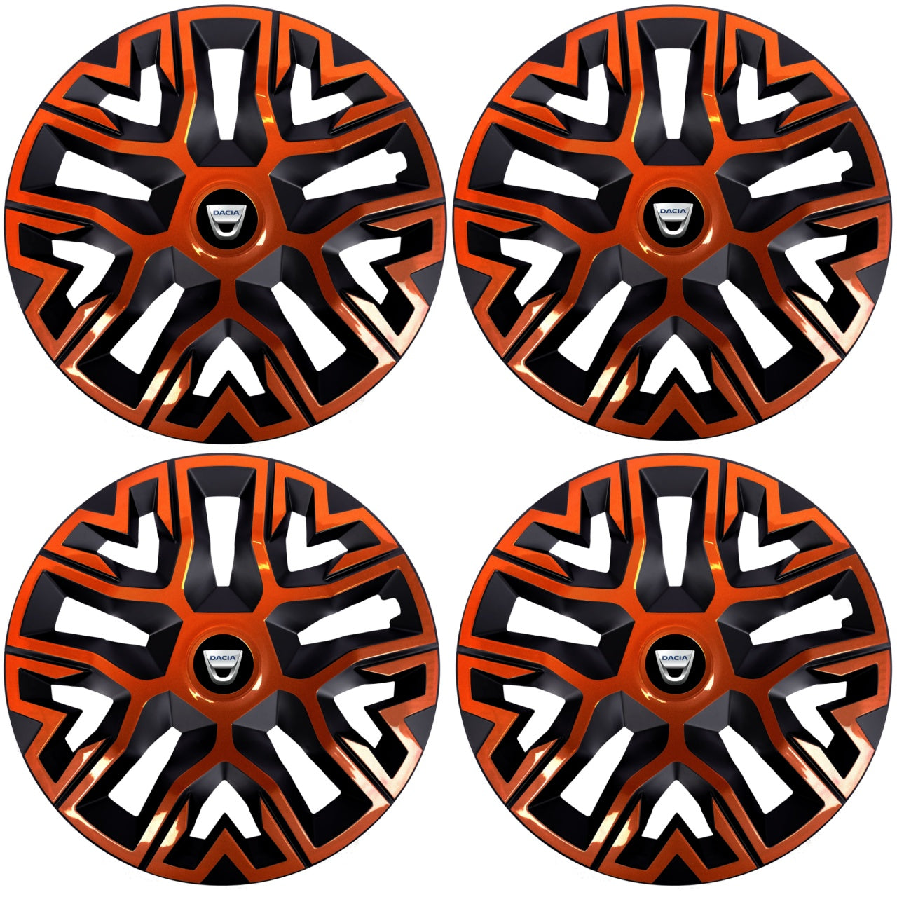 Set 4 Capace Roti 16 " Best Cupru-Negru, Compatibile Cu Dacia