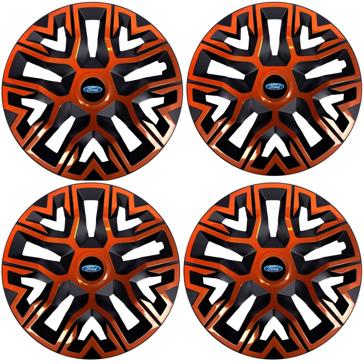 Set 4 Capace Roti 16 inchi (R16) Best Cupru-Negru, Compatibile Cu Ford