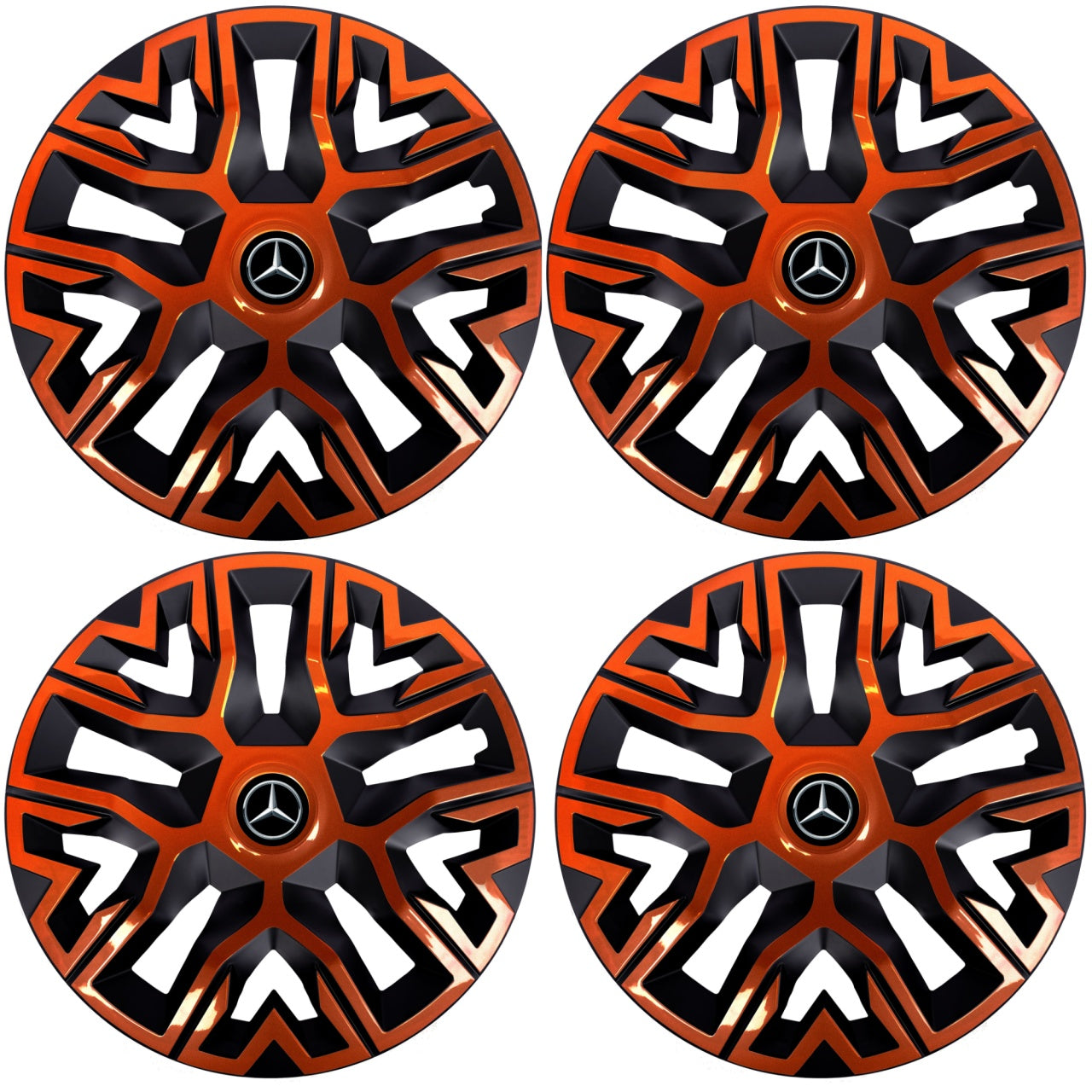 Set 4 Capace Roti 16 `` Best Cupru-Negru, Compatibile Cu Mercedes-Benz