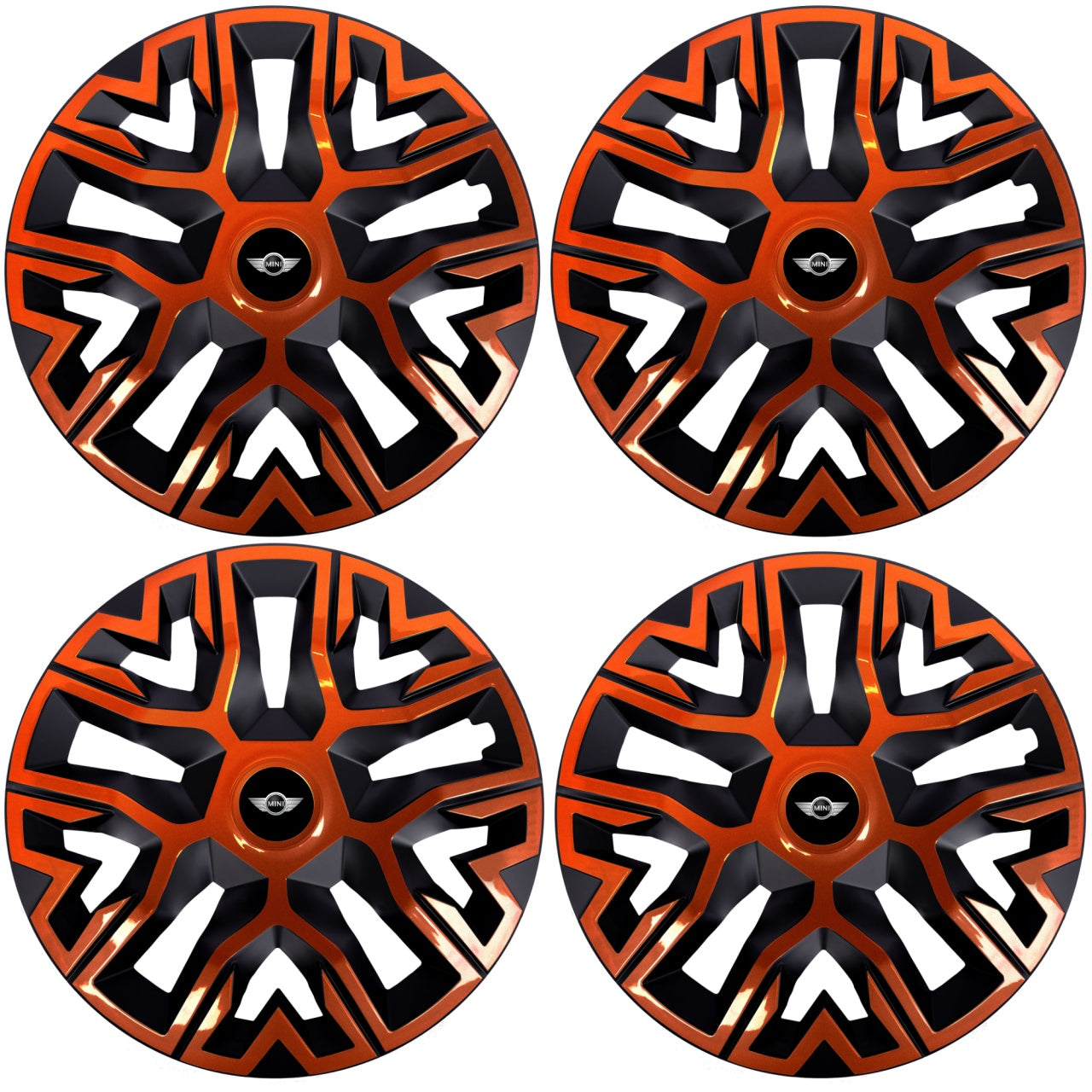 Set 4 Capace Roti 16 inchi (R16), Best Cupru-Negru, Compatibile Cu Mini