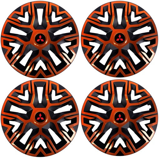 Set 4 Capace Roti 16 " Best Cupru-Negru, Compatibile Cu Mitshubisi