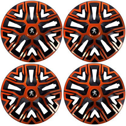Set 4 Capace Roti 16 " Best Cupru-Negru, Compatibile Cu Peugeot
