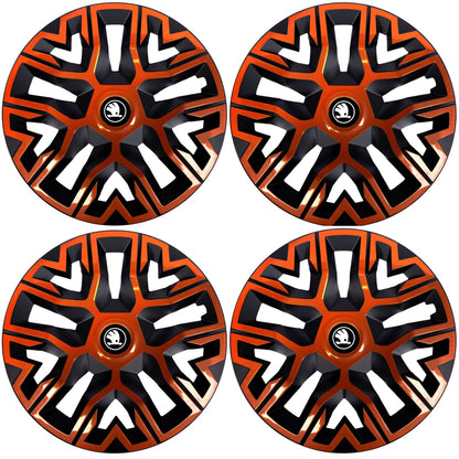 Set 4 Capace Roti 16 inchi (R16) Best Cupru-Negru, Compatibile Cu Skoda Nou