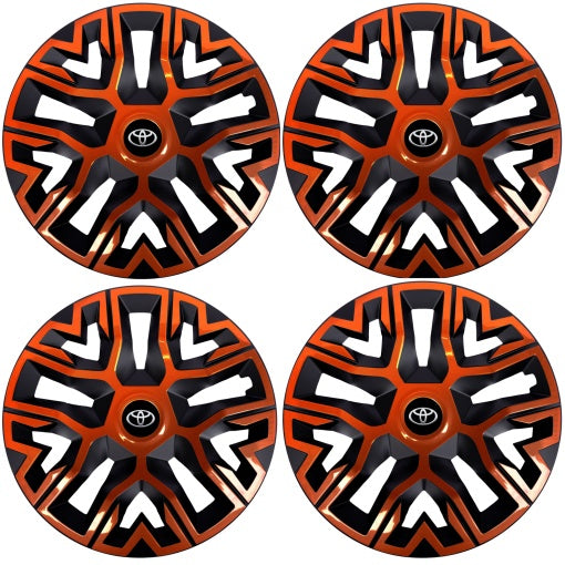 Set 4 Capace Roti 16 " Best Cupru-Negru, Compatibile Cu Toyota