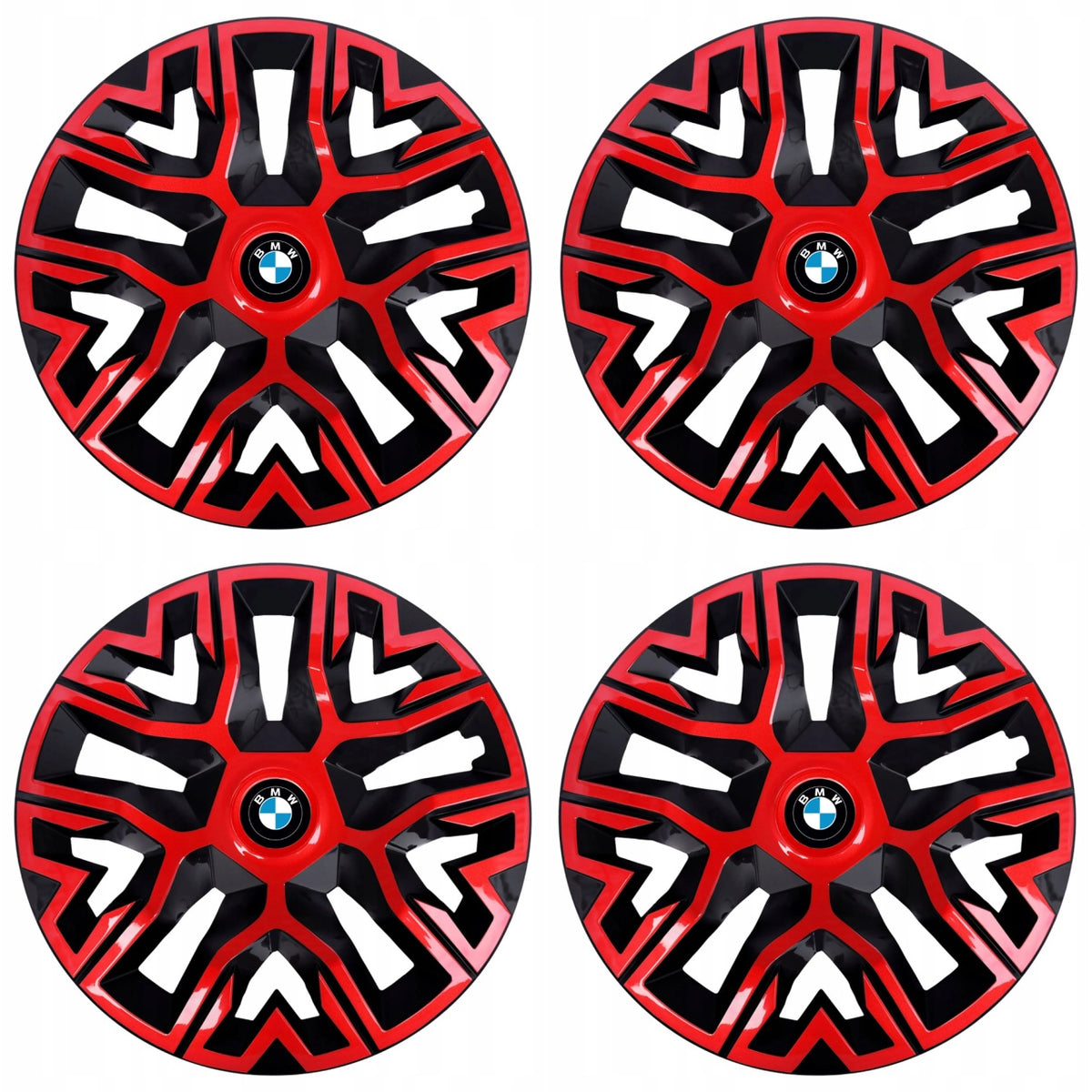 Set 4 Capace Roti 16 " Best Rosu-Negru, Compatibile Cu BMW