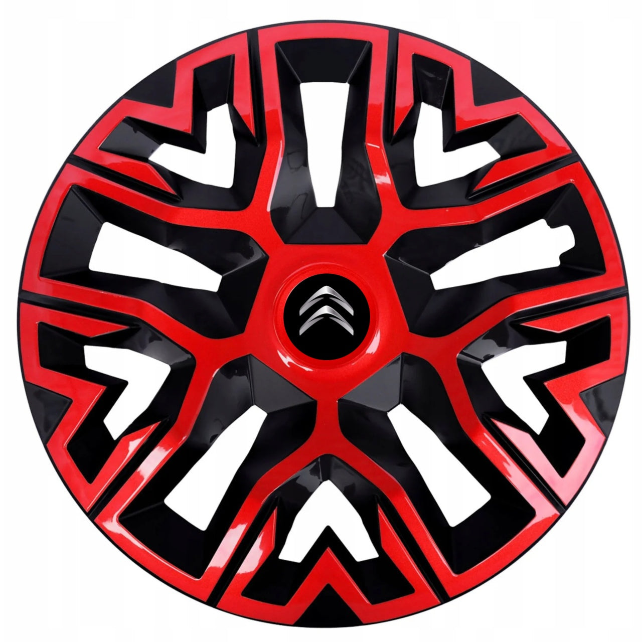 Set 4 Capace Roti 16 " Best Rosu-Negru, Compatibile Cu Citroen