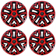 Set 4 Capace Roti 16 `` Best Rosu-Negru, Compatibile Cu Mercedes-Benz
