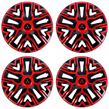 Set 4 Capace Roti 16 " Best Rosu-Negru, Compatibile Cu Mitshubisi
