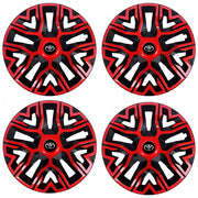 Set 4 Capace Roti 16 `` Best Rosu-Negru, Compatibile Cu Toyota