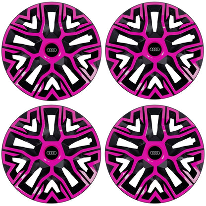 Set 4 Capace Roti 16 `` Best Roz-Negru, Compatibile Cu Audi