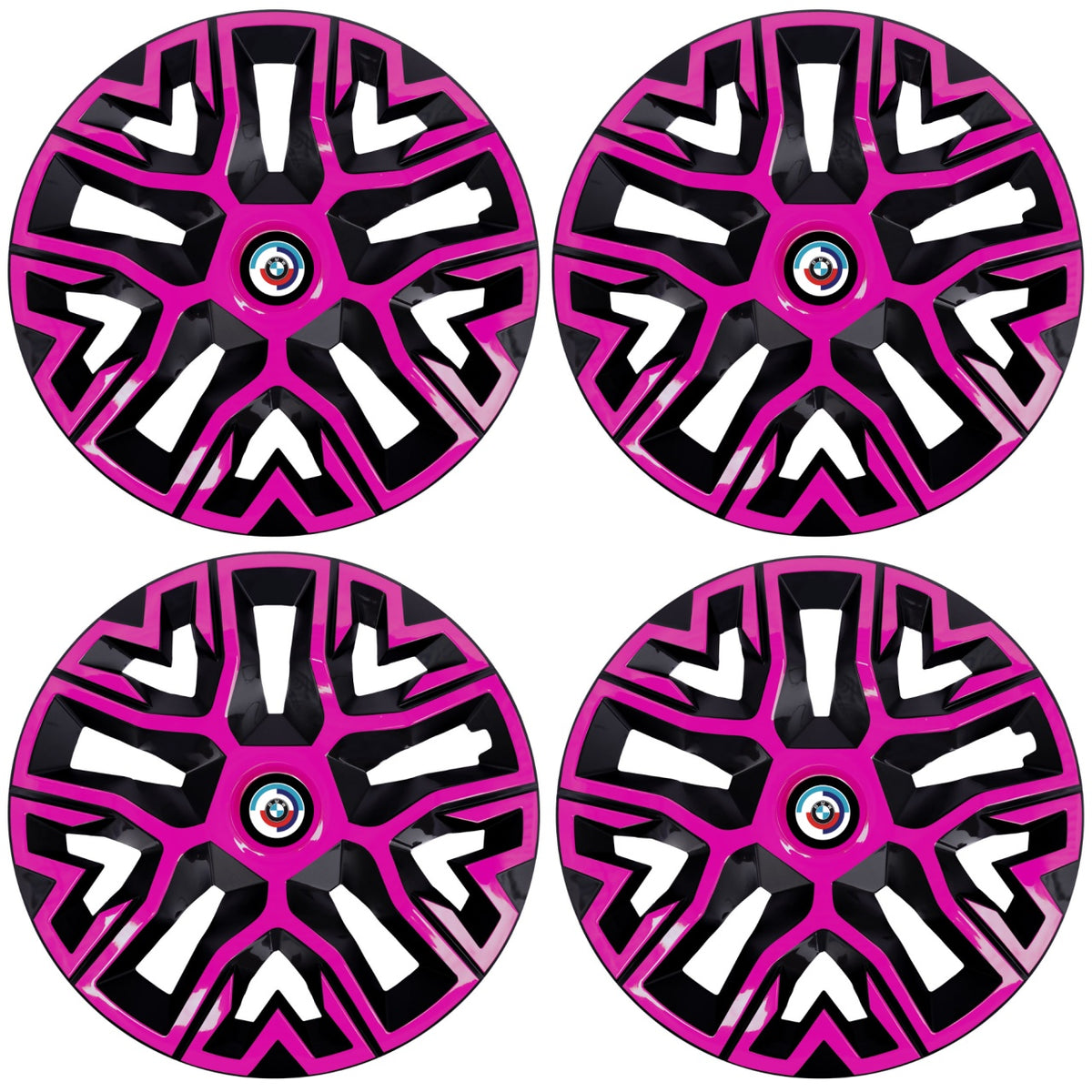 Set 4 Capace Roti 16 `` Best Roz-Negru, Compatibile Cu BMW Nou