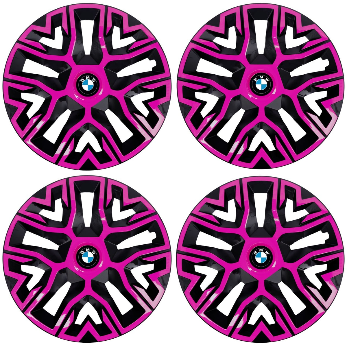 Set 4 Capace Roti 16 `` Best Roz-Negru, Compatibile Cu BMW