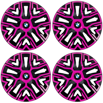 Set 4 Capace Roti 16 `` Best Roz-Negru, Compatibile Cu BMW