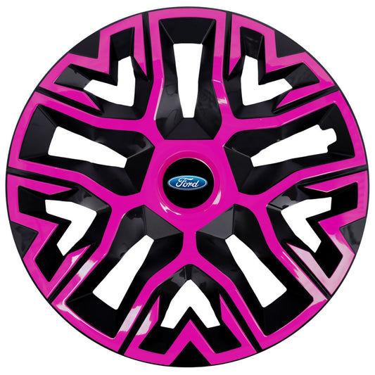 Set 4 Capace Roti 16 " Best Roz-Negru, Compatibile Cu Ford