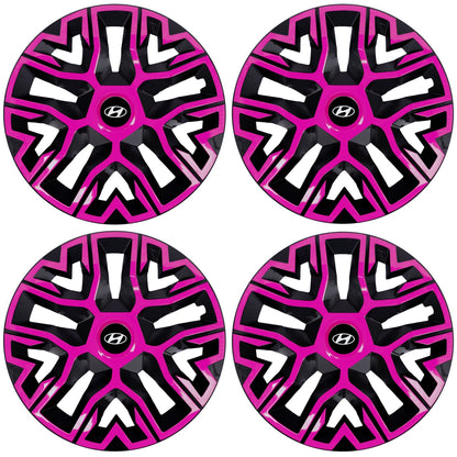 Set 4 Capace Roti 16 `` Best Roz-Negru, Compatibile Cu Hyundai