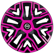 Set 4 Capace Roti 16 inchi (R16) Best Roz-Negru, Compatibile Cu Nissan