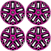 Set 4 Capace Roti 16 inchi (R16) Best Roz-Negru, Compatibile Cu Nissan