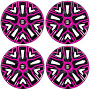 Set 4 Capace Roti 16 inchi (R16) Best Roz-Negru, Compatibile Cu Seat