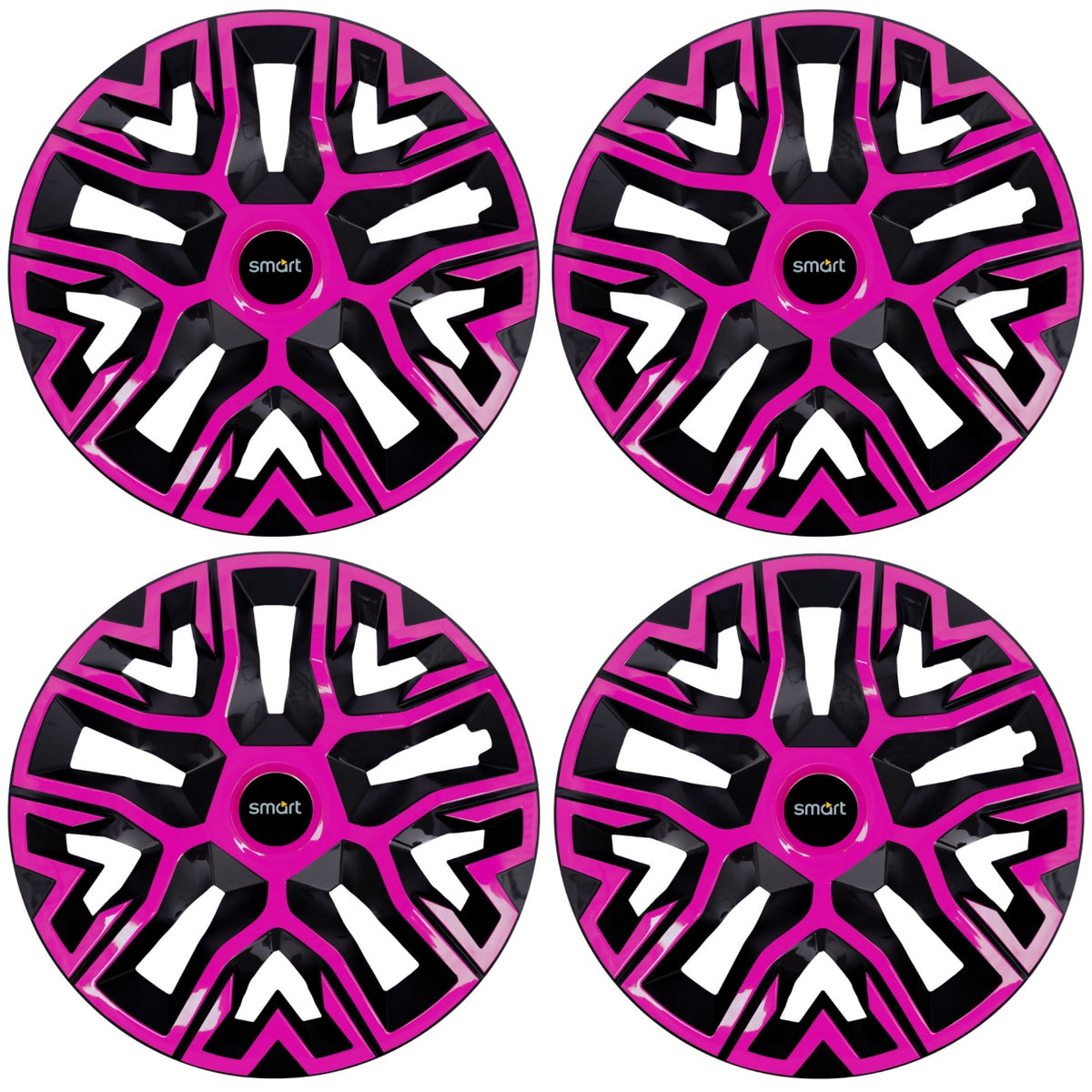 Set 4 Capace Roti 16 " Best Roz-Negru, Compatibile Cu Smart