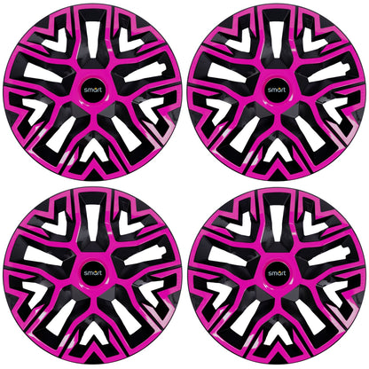 Set 4 Capace Roti 16 " Best Roz-Negru, Compatibile Cu Smart