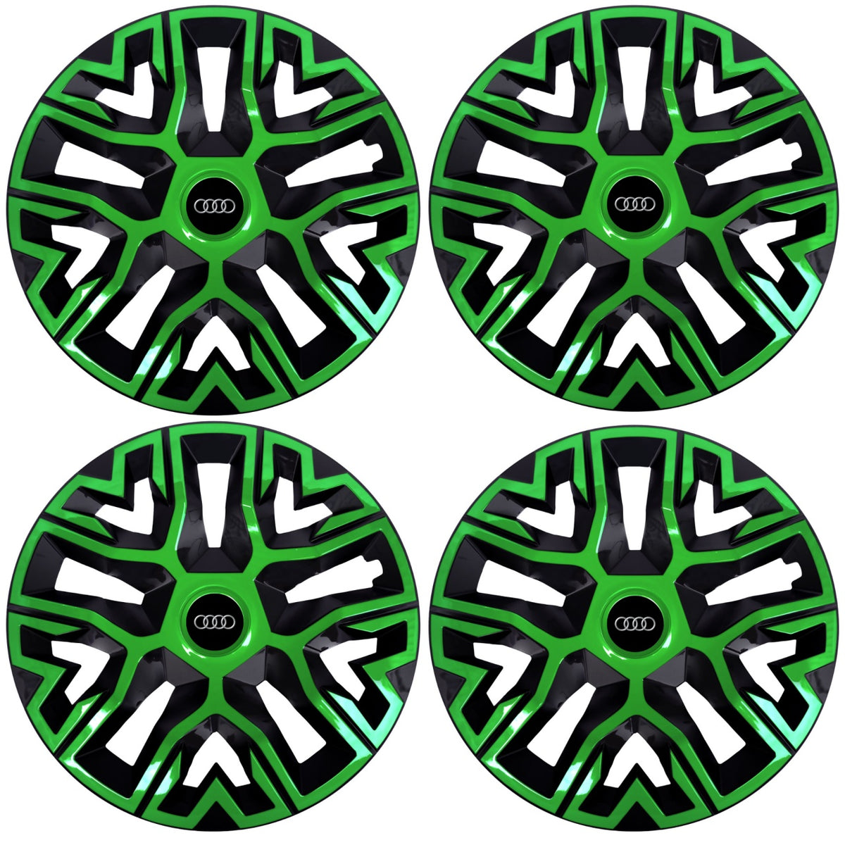 Set 4 Capace Roti 16 `` Best Verde-Negru, Compatibile Cu Audi