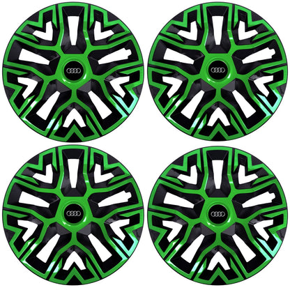 Set 4 Capace Roti 16 `` Best Verde-Negru, Compatibile Cu Audi
