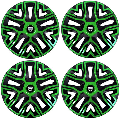 Set 4 Capace Roti 16 " Best Verde-Negru, Compatibile Cu Dacia